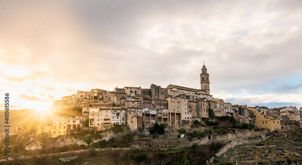 The town of Bocairent, with views to the hermitage.