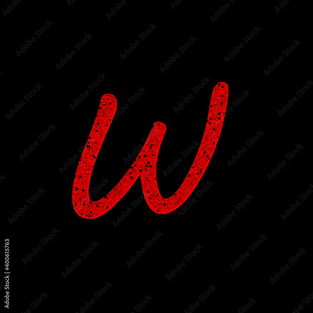 letters of the alphabet made in red neon effect