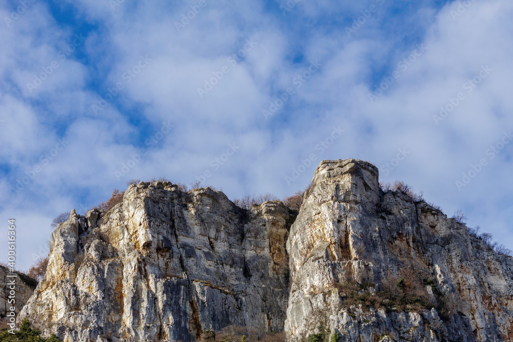 Mount Moscal seen from below. The mountain hosts a former NATO base in a secret bunker of the Allied Land Forces Command of Southern Europe.