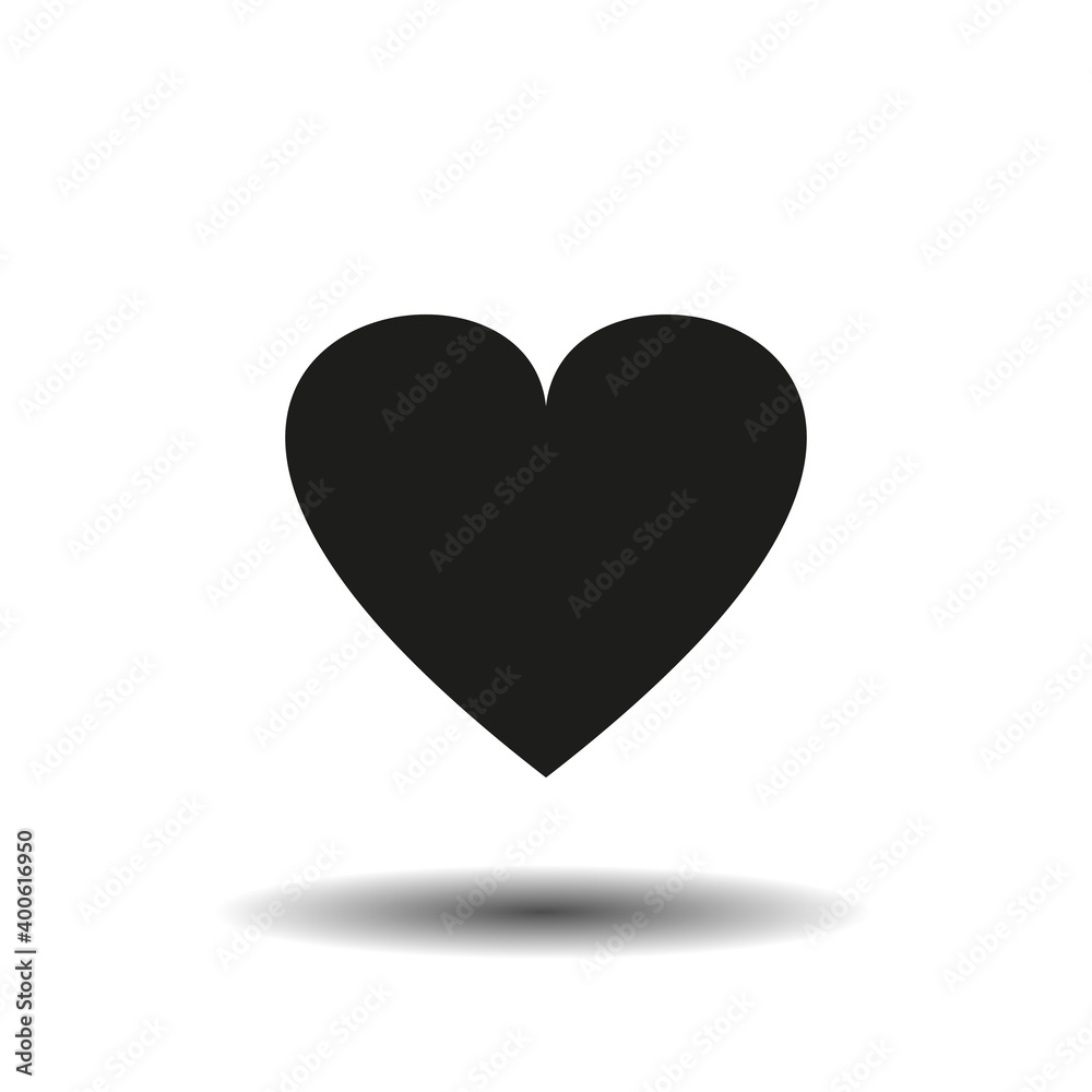 Heart Icon Vector. Vector image of a flat heart icon.