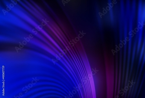 Dark Pink, Blue vector pattern with curved lines. A circumflex abstract illustration with gradient. Colorful wave pattern for your design.