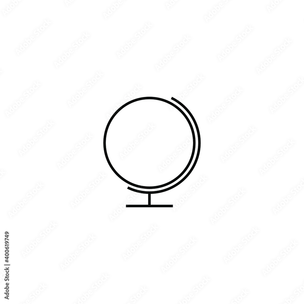 black globe icon on white background, vector illustration black globe icon on white background, vector illustration