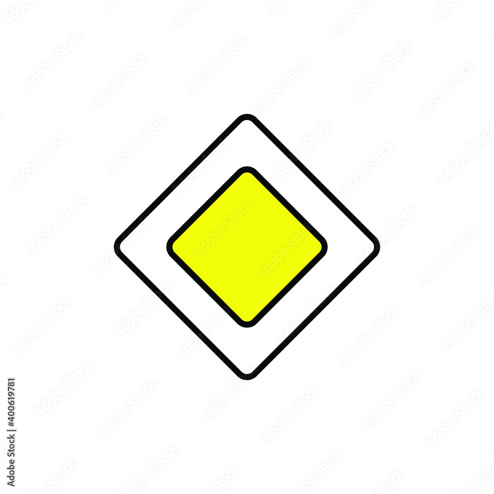 yellow and white road icon on white background, vector illustration yellow and white road icon on white background, vector illustration