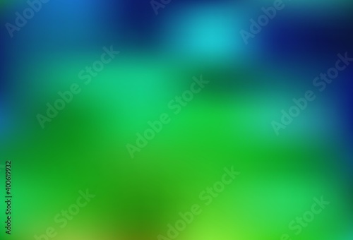 Light Blue, Green vector blurred and colored pattern.