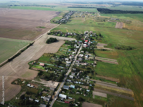 bird's eye view of the countryside in summer