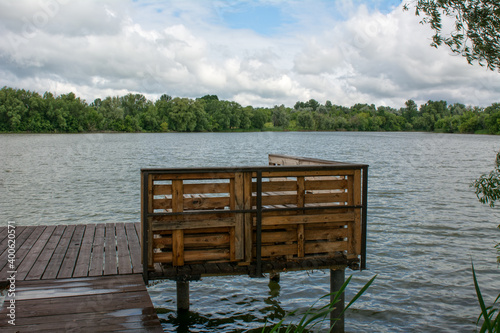 wooden pier on the lake