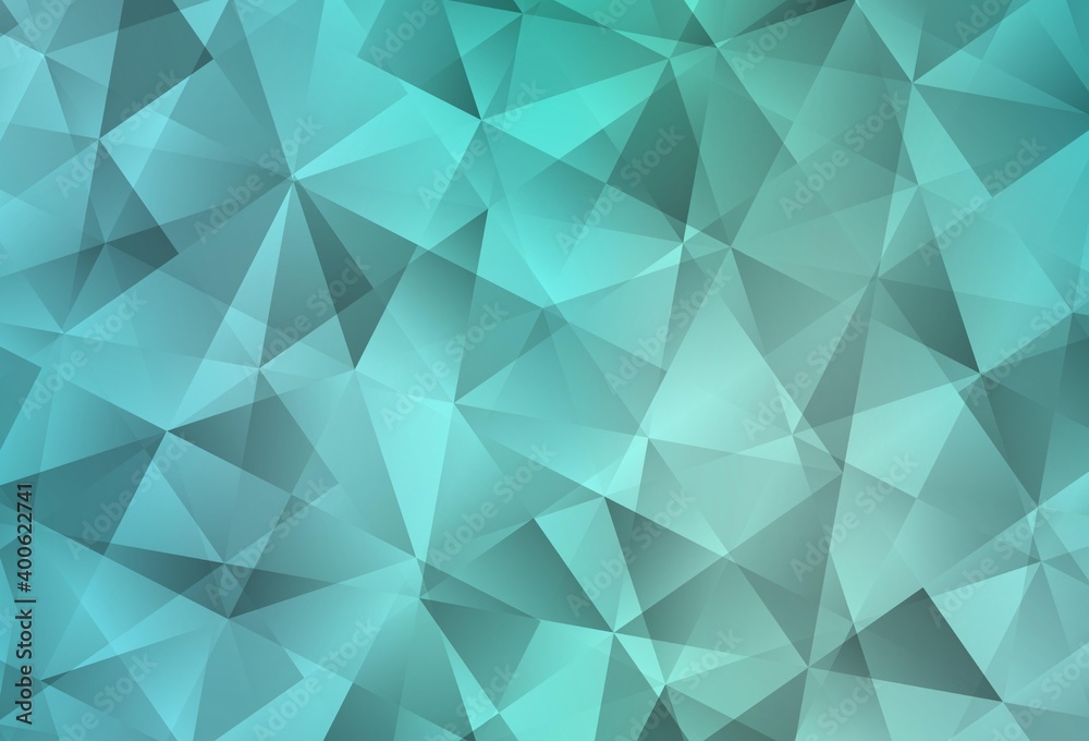 Light Green vector gradient triangles template. Light Green vector gradient triangles template.