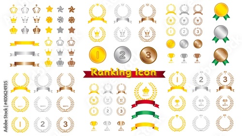 Ranking icon illustration material set