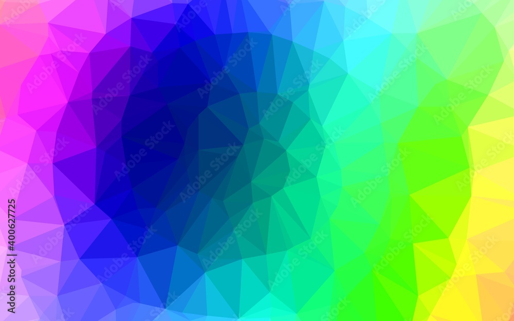 Obraz premium Light Multicolor, Rainbow vector polygon abstract layout.