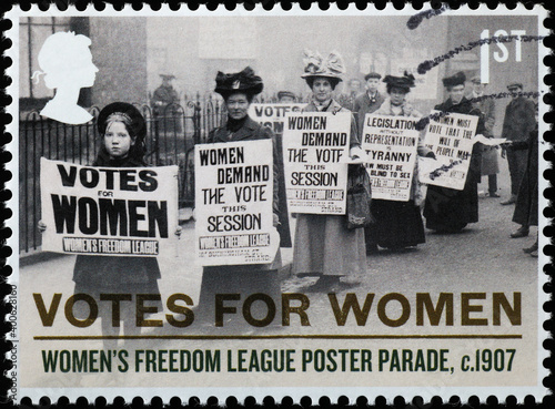 Fotobehang Women demanding the vote in 1907 on british sta