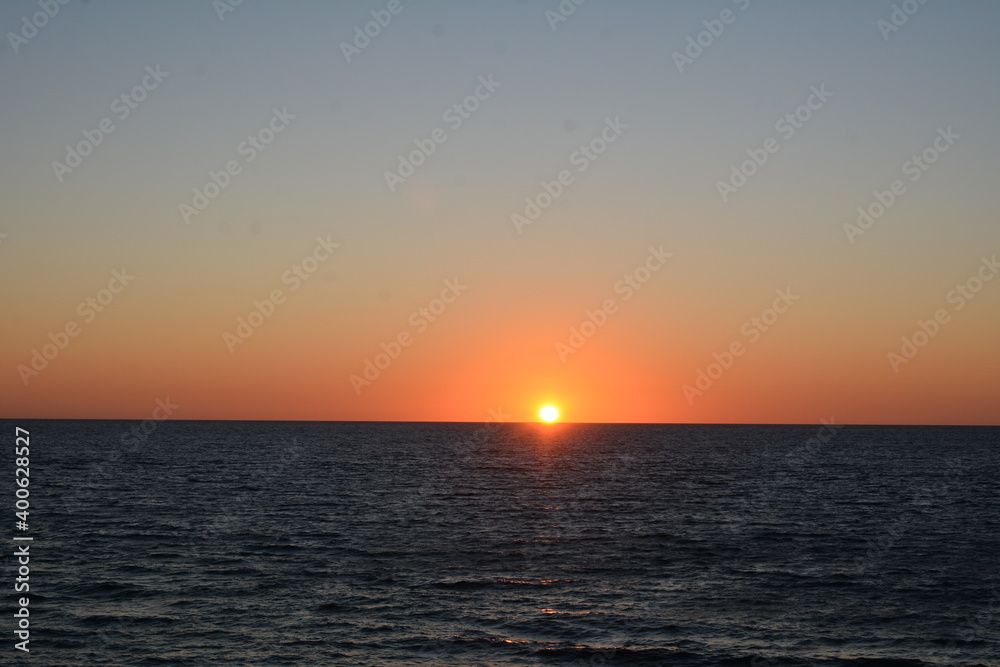 Sunset at sea. Can be used for travel brochures. Sunset at sea. Can be used for travel brochures.