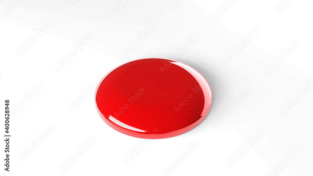 Red button isolate backbround , 3D render Red button isolate backbround , 3D render