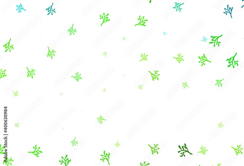 Light Green vector elegant background with sakura.