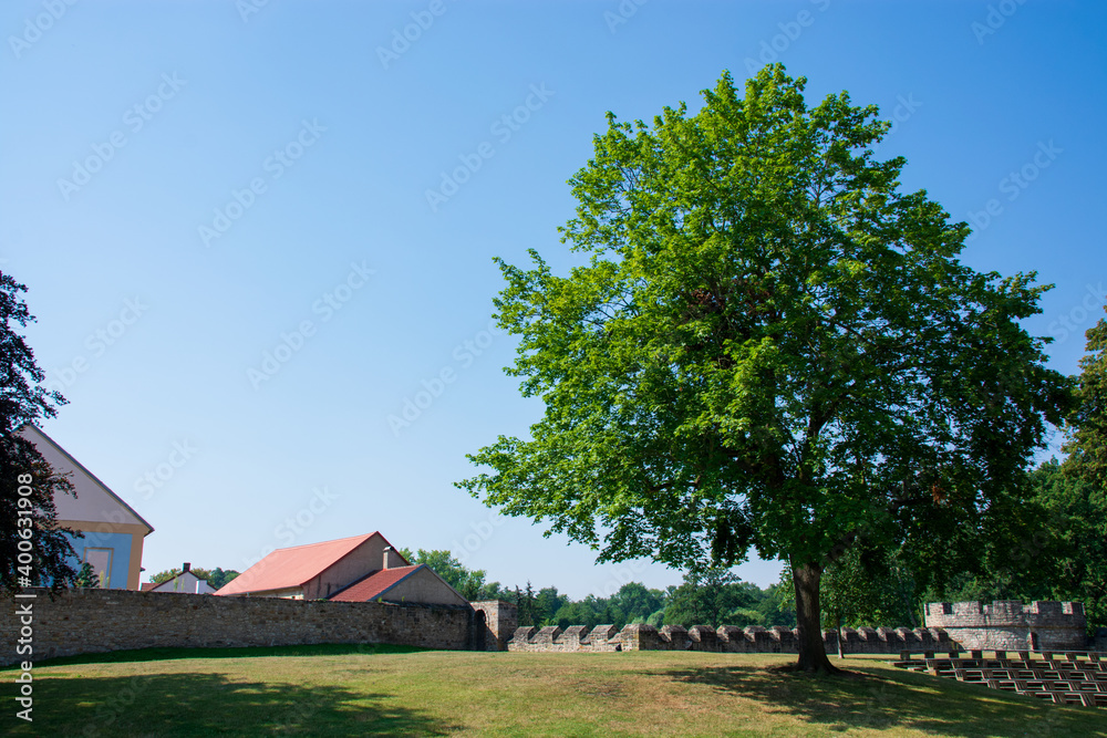 Moated castle and garden at Budyne nad Ohri, Czech republic Moated castle and garden at Budyne nad Ohri, Czech republic