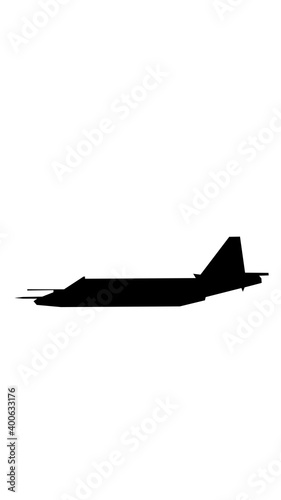 plane on white background