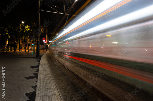 speeding train