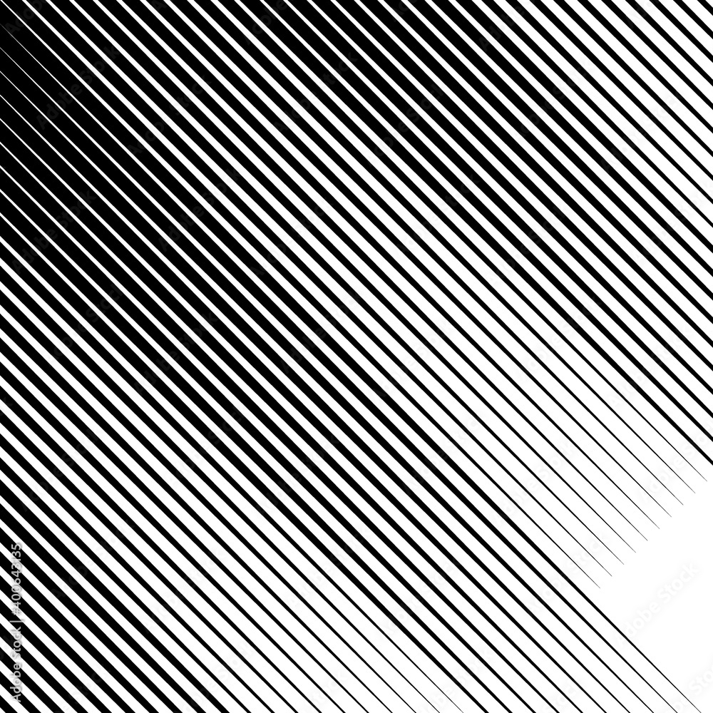 Obraz premium Lines pattern. Diagonal stripes illustration. Striped image. Linear background. Strokes ornament. Abstract wallpaper. Modern halftone backdrop. Digital paper, web design, textile print. Vector art