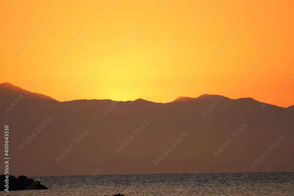 sunset at the beach