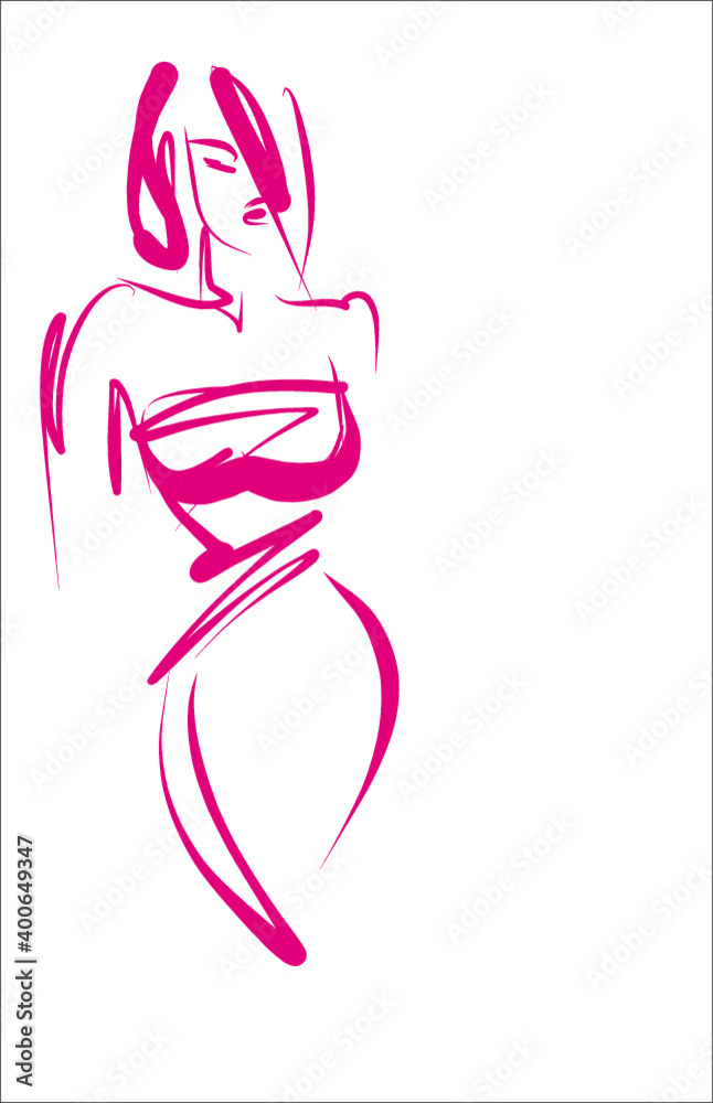 VECTOR Background with the beautiful young woman in bikini VECTOR Background with the beautiful young woman in bikini