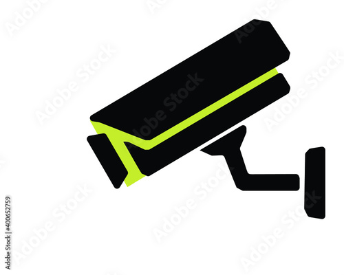 Cctv camera security camera icon vector template design illustration Inseparable from technology background