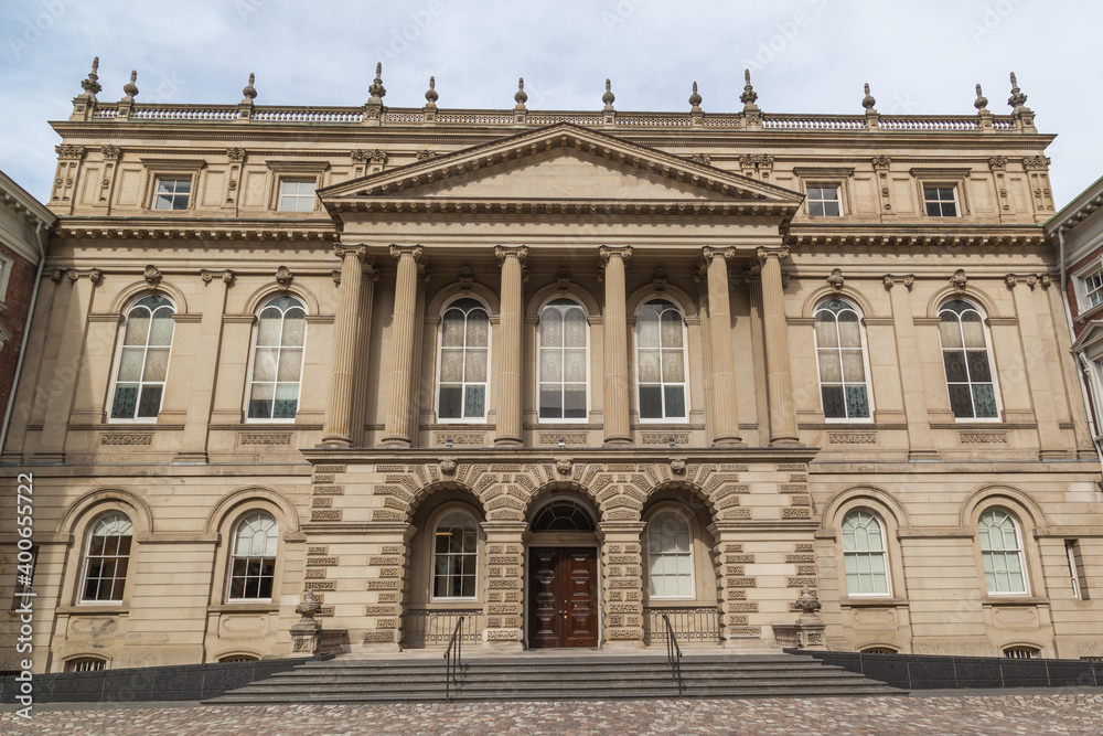 TORONTO, CANADA - OCTOBER 22, 2017: Toronto's Heritage Property - Osgoode Hall, built between 1829 and 1832, it currently houses the Ontario Court of Appeal. 