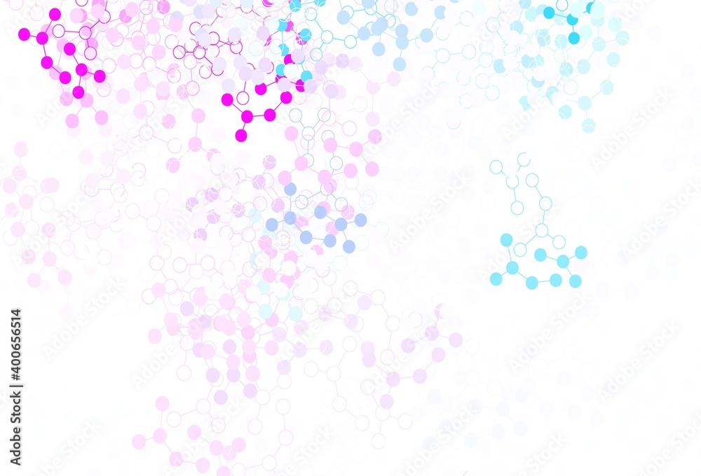 Light Pink, Blue vector pattern with artificial intelligence network. Light Pink, Blue vector pattern with artificial intelligence network.