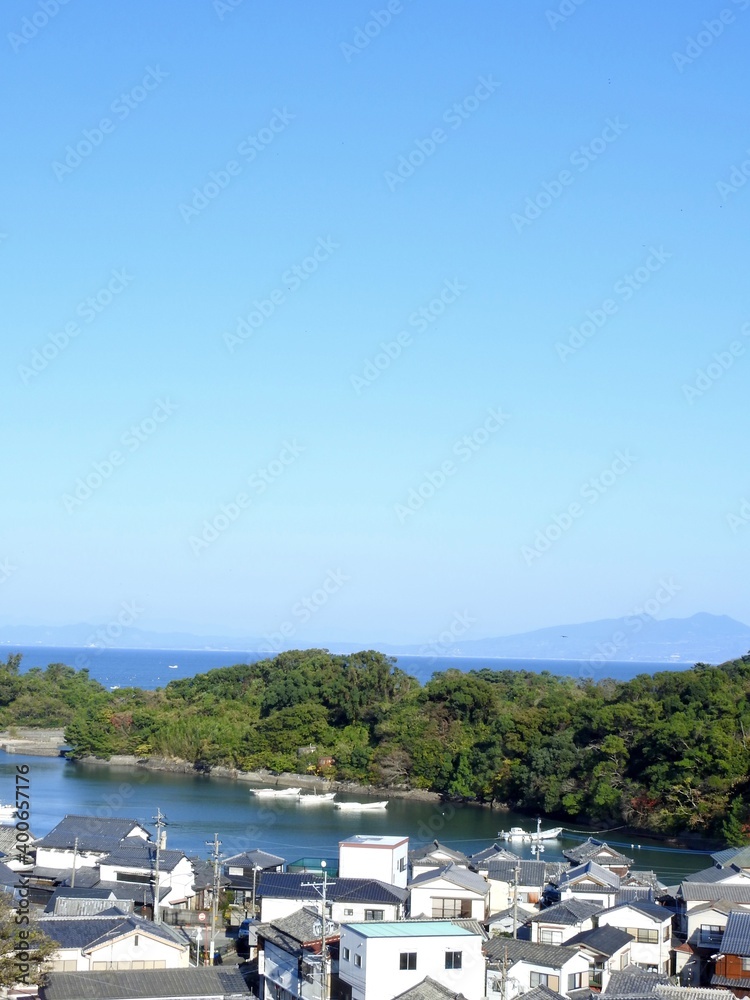 日本の風景,長崎県島原市の海と島
