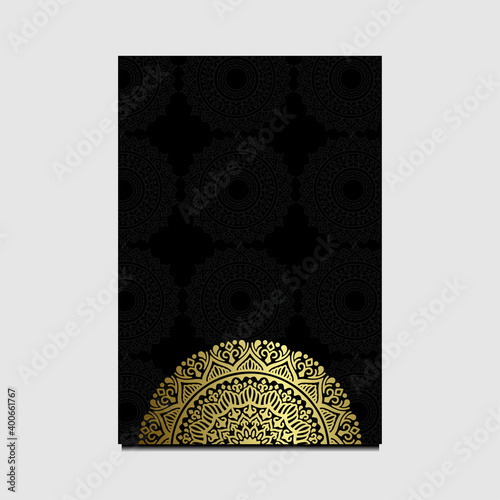 Mandala template with elegant, classic elements. Great for invitation, flyer, menu, brochure, background Premium Vector