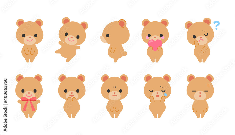 熊イラスト素材 : Bear illustration material 熊イラスト素材 : Bear illustration material