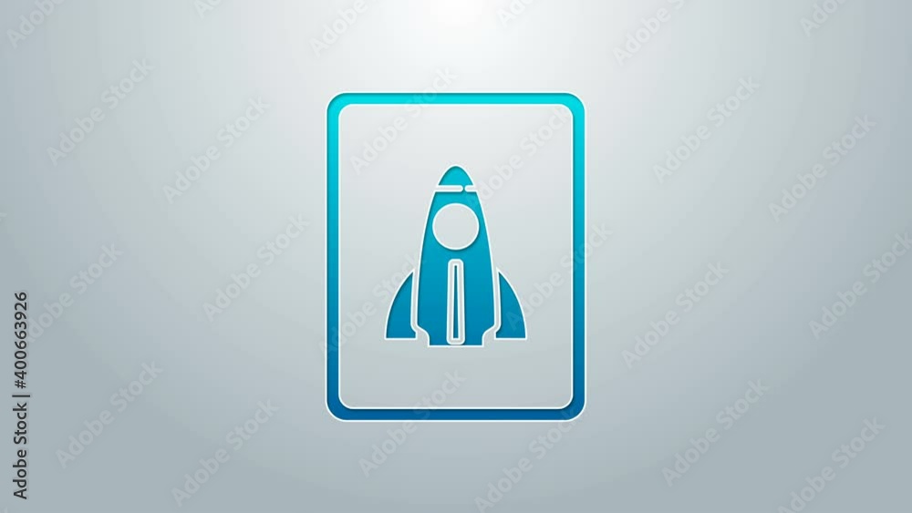 Blue line Business startup project concept icon isolated on grey background. Symbol of new business, entrepreneurship, innovation and technology. 4K Video motion graphic animation Blue line Business startup project concept icon isolated on grey background. Symbol of new business, entrepreneurship, innovation and technology. 4K Video motion graphic animation