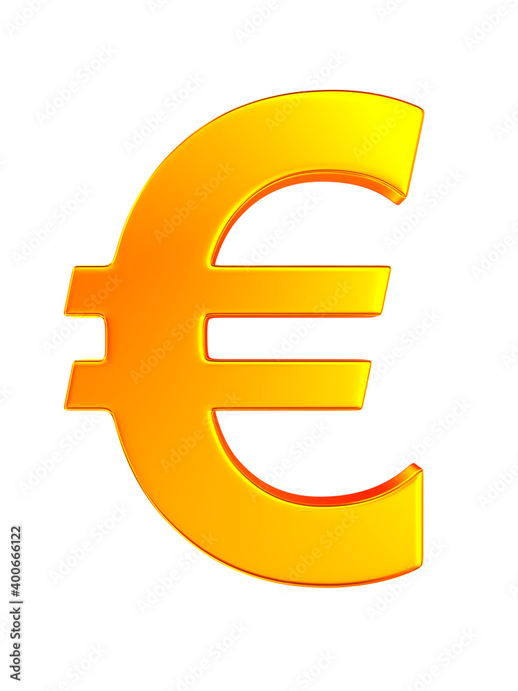 symbol euro on white background. Isolated 3D illustration symbol euro on white background. Isolated 3D illustration
