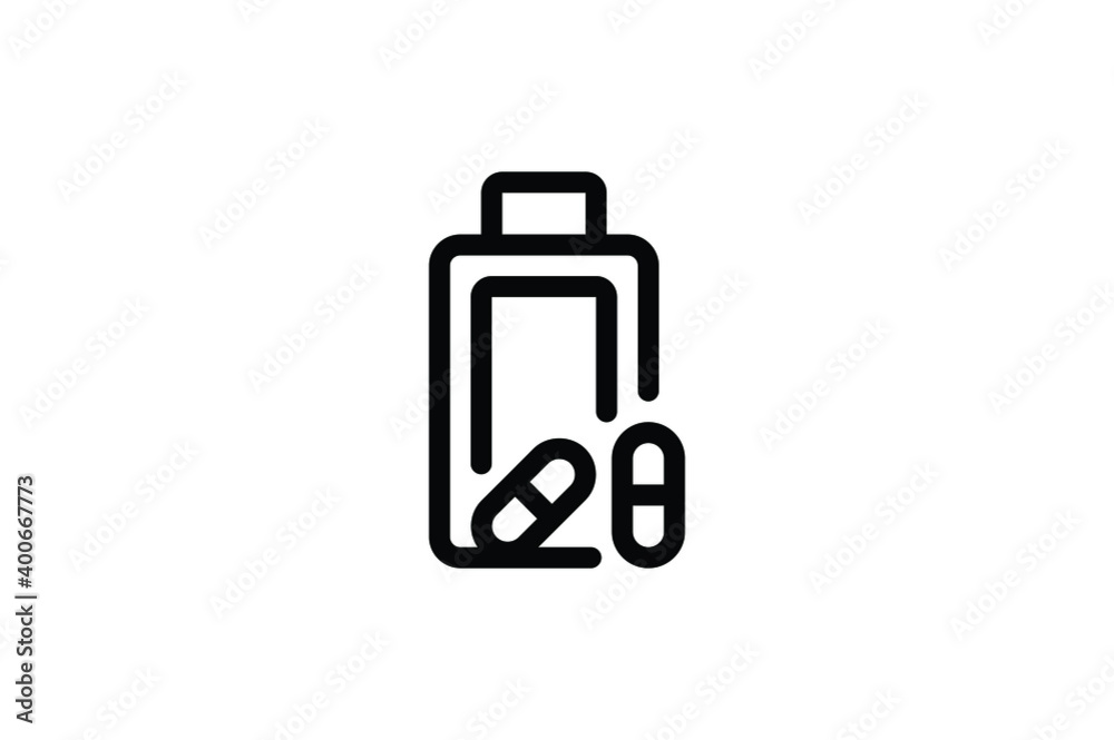 Pet Shop Outline Icon - Medicine Bottle Pet Shop Outline Icon - Medicine Bottle