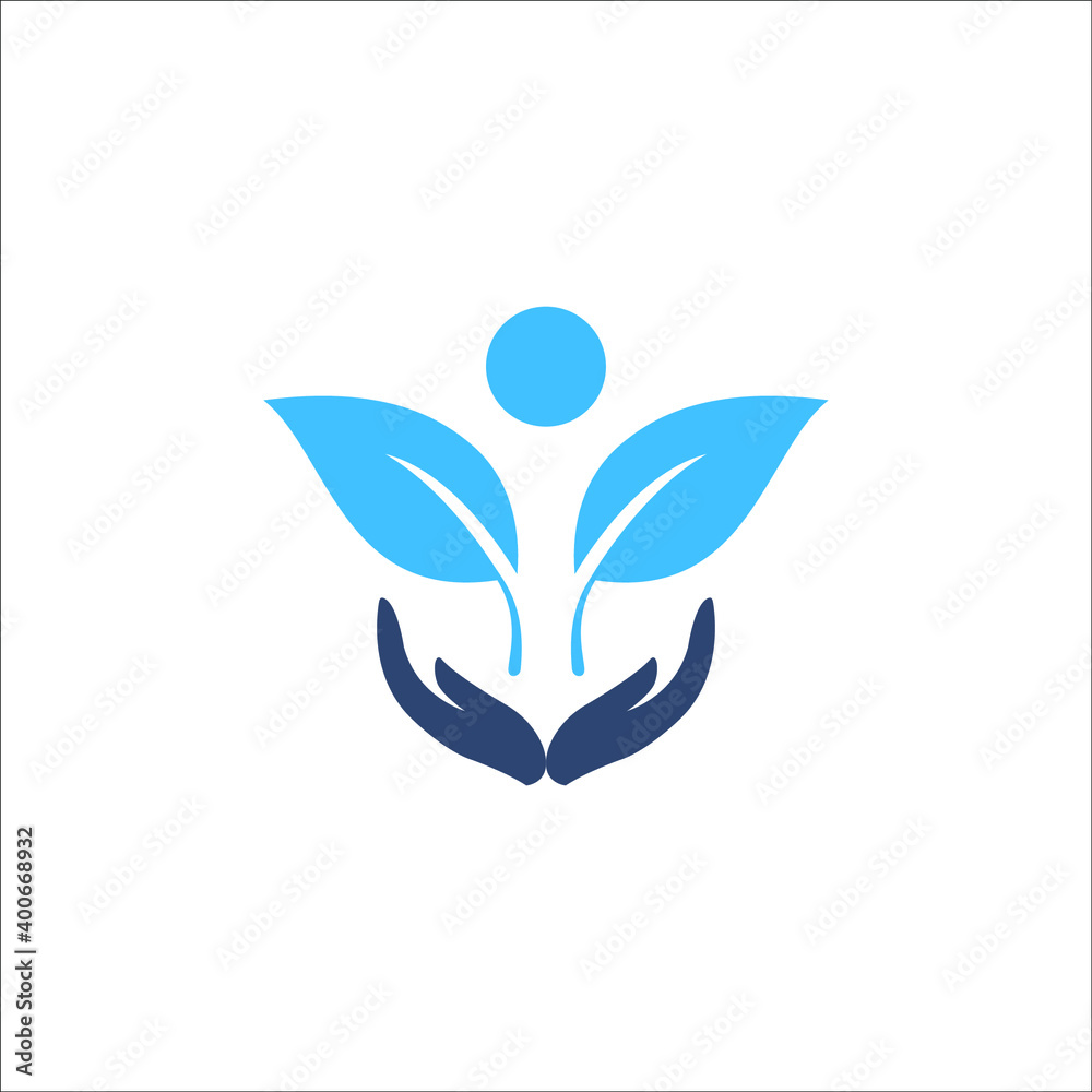 Human Leaf logo design Human Leaf logo design