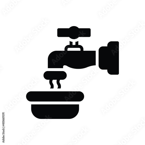 Black solid icon for pour
