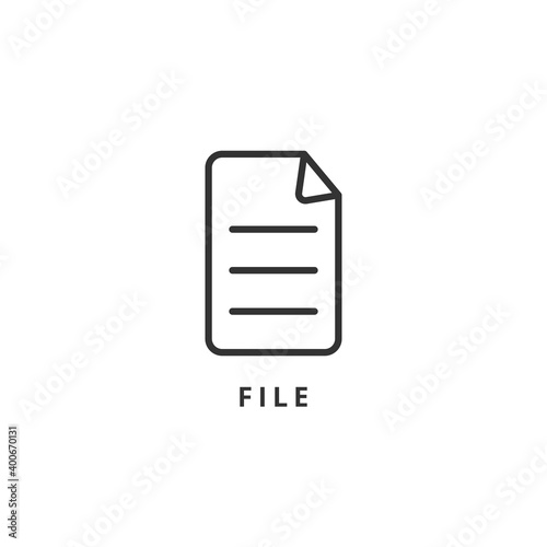file icon vector illustration. file icon outline design.