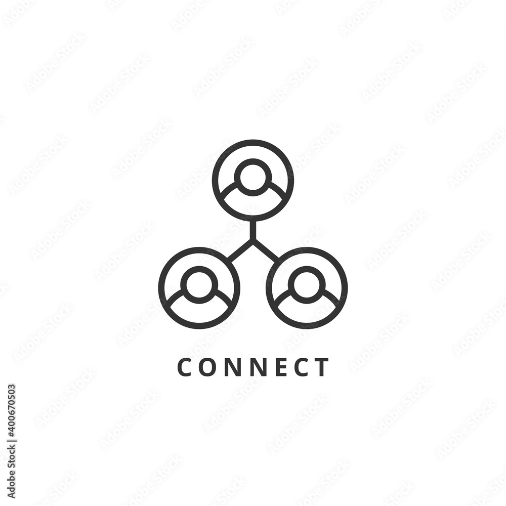 connect icon vector illustration. connect icon outline design. connect icon vector illustration. connect icon outline design.
