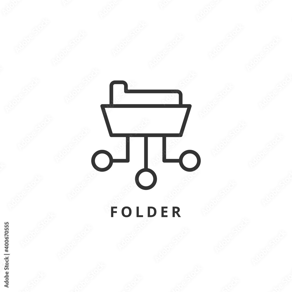 folder icon vector illustration. folder icon outline design. folder icon vector illustration. folder icon outline design.