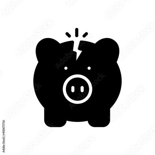 Black solid icon for poverty
