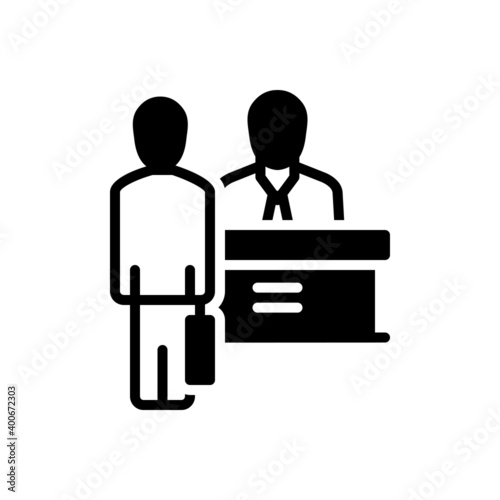 Black solid icon for appoint
 