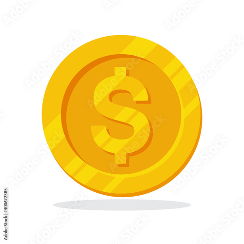 dollar money coin cartoon icon