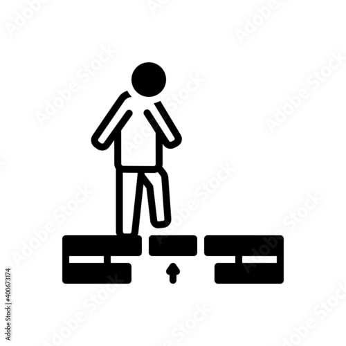 Black solid icon for support
