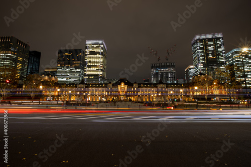 東京駅　丸の内　夜景