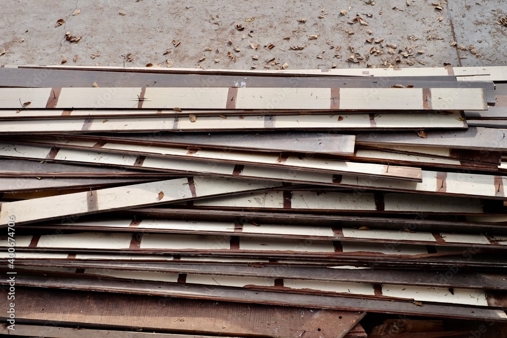 stack of old wood