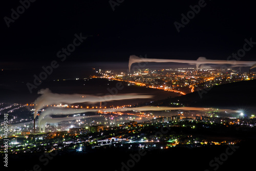 Wallpaper Mural lights of the night industrial city in the Urals-Zlatoust Torontodigital.ca