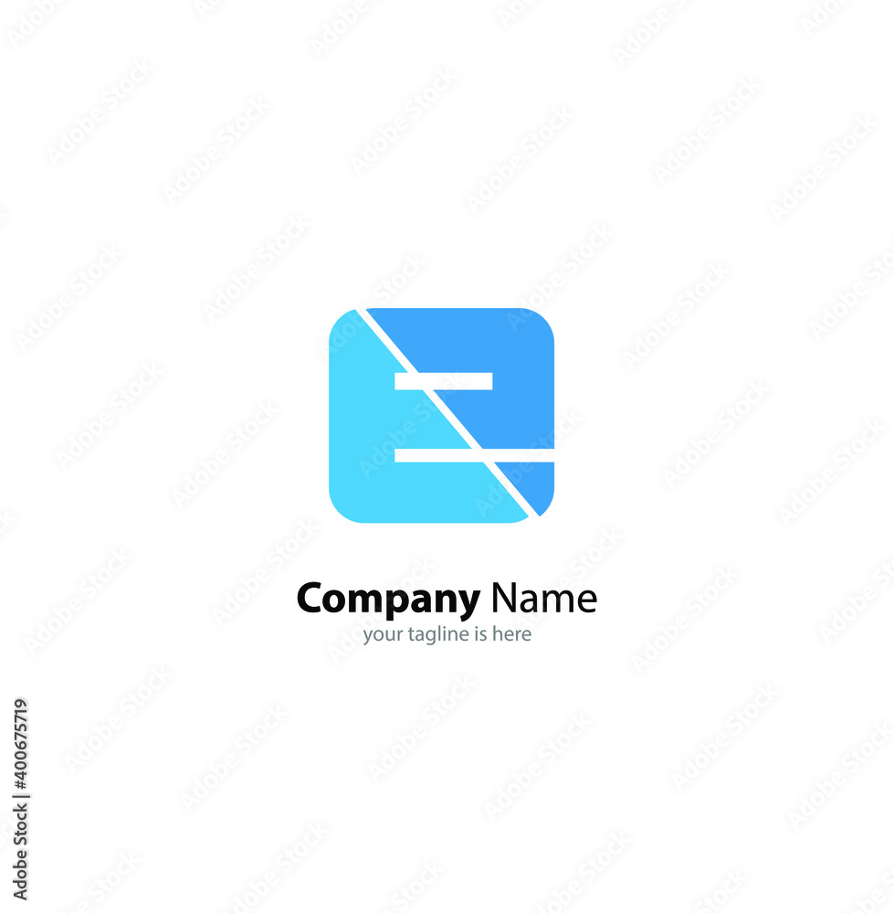 Fototapeta premium The simple elegant logo of letter e with white background