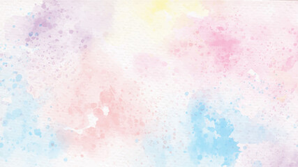 Ingelijste posters Voor haar Pastel regenboog eenhoorn aquarel achtergrond  © Unchalee