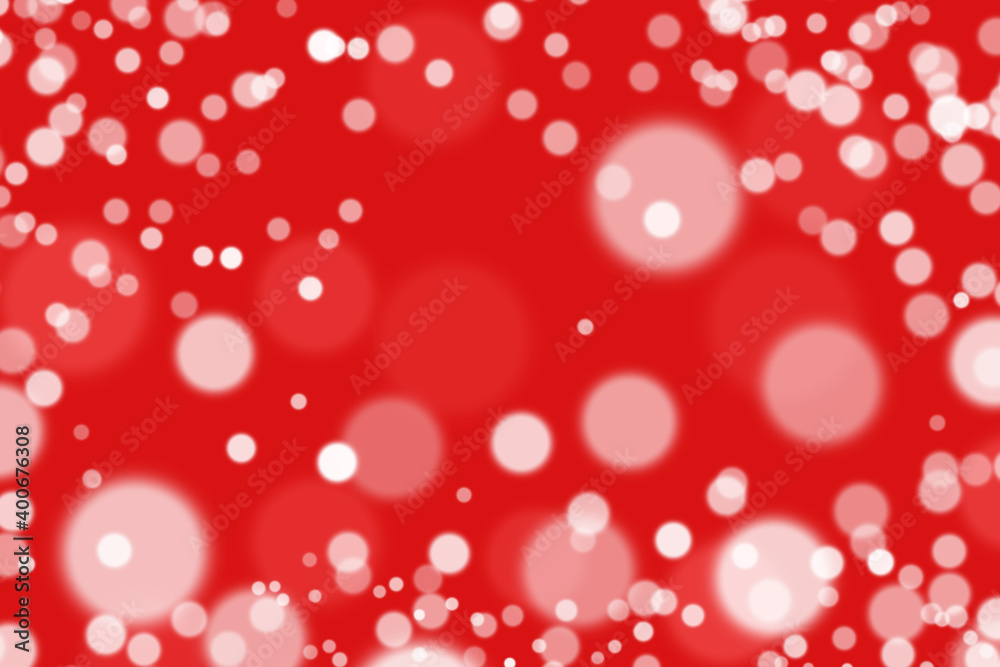 Christmas red abstract background. Beautiful white snow. bokeh light texture. pattern glitter glow circles. Christmas red abstract background. Beautiful white snow. bokeh light texture. pattern glitter glow circles.