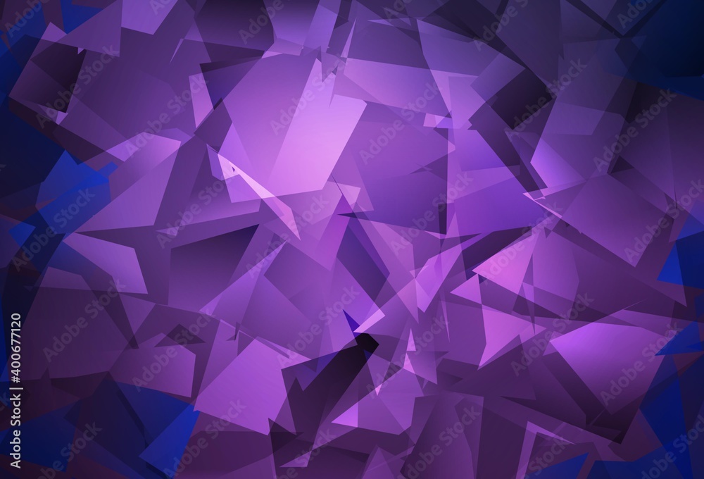 Dark Purple vector gradient triangles template. Dark Purple vector gradient triangles template.