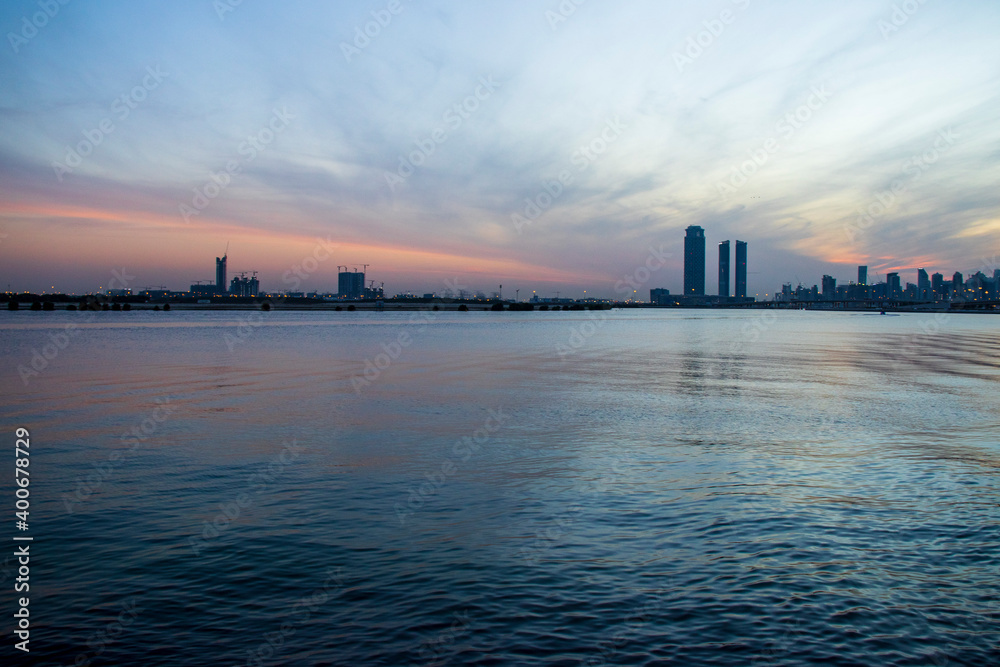 Dubai city skyline. UAE. Outdoors