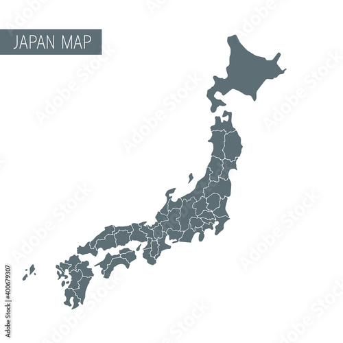 Japan map vector. Eps10 vector illustration.